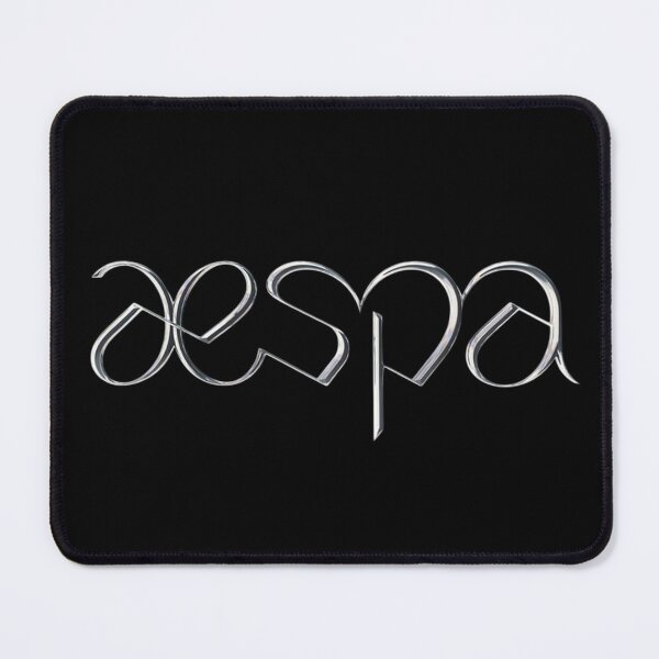 Item preview, aespa Futuristic Chrome Ribbon Logo designed and sold by moamaxshop.