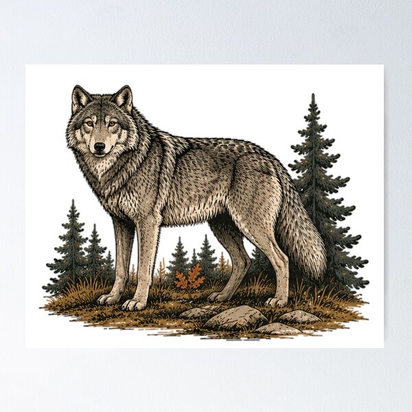 Item preview, Classic Gray Wolf designed and sold by TJT-GRAPHIX.