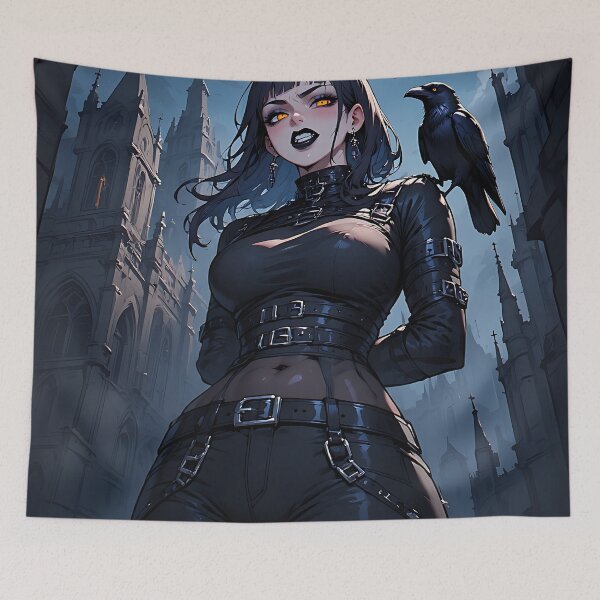 Item preview, Hot Halloween Anime Goth Girl Waifu 73 designed and sold by Your New Fixation.