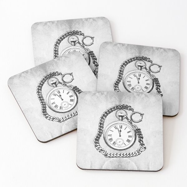 Item preview, Victorian Pocket Watch Roman Numerals Heavy Chain Dark designed and sold by Ghoul Enterprises.