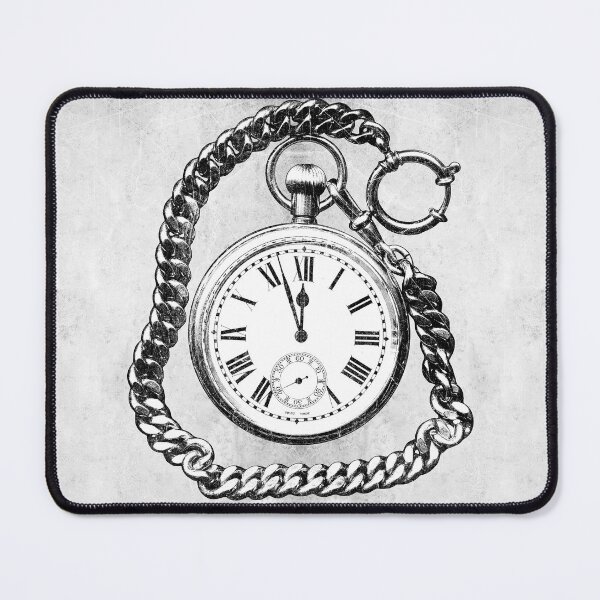 Item preview, Victorian Pocket Watch Roman Numerals Heavy Chain Dark designed and sold by Ghoul Enterprises.