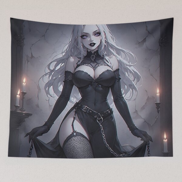 Item preview, Hot Halloween Anime Goth Girl Waifu 77 designed and sold by Your New Fixation.