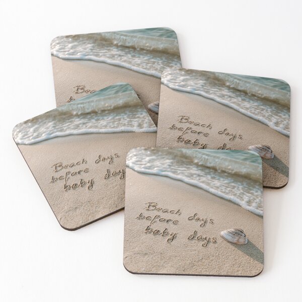 Item preview, Beach Days Before Baby Days Message in Sand with Seashell designed and sold by chase-thewave.