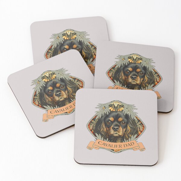 Item preview, Black and Tan Cavalier King Charles Spaniel Dad Premium Tri-Blend designed and sold by MabelWells.