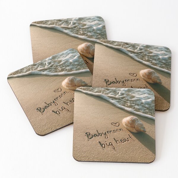 Item preview, Babymoon Big Heart Message in Beach Sand with Large Sea Snail Shell designed and sold by chase-thewave.