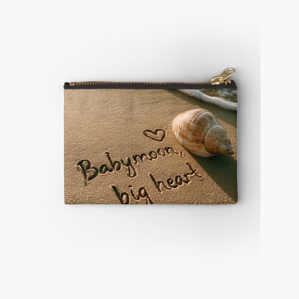 Item preview, Babymoon Big Heart Message in Beach Sand with Large Sea Snail Shell designed and sold by chase-thewave.