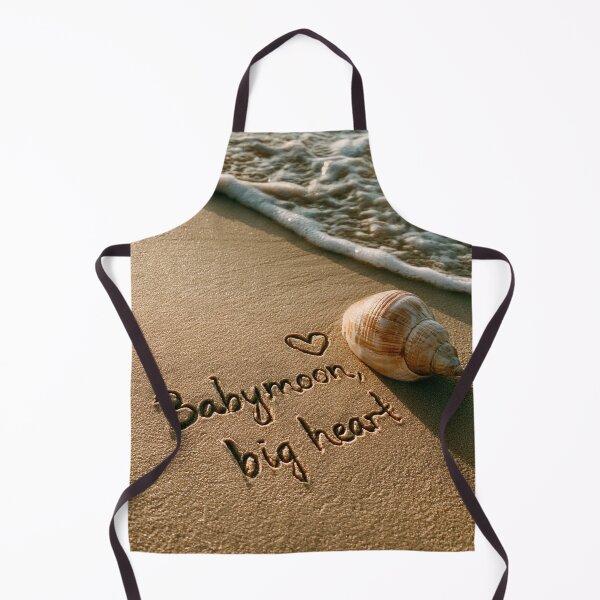 Item preview, Babymoon Big Heart Message in Beach Sand with Large Sea Snail Shell designed and sold by chase-thewave.