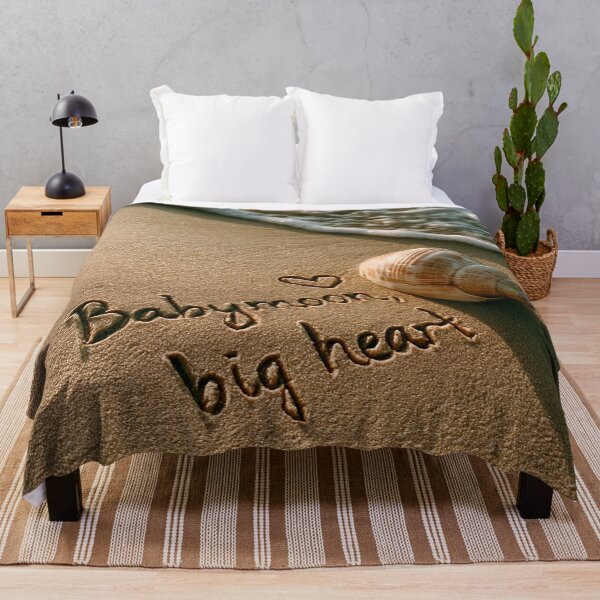 Item preview, Babymoon Big Heart Message in Beach Sand with Large Sea Snail Shell designed and sold by chase-thewave.