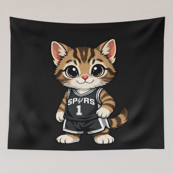 Item preview, Adorable Cat Basketball Team Uniform Number 1 designed and sold by Tsugraf Designs.