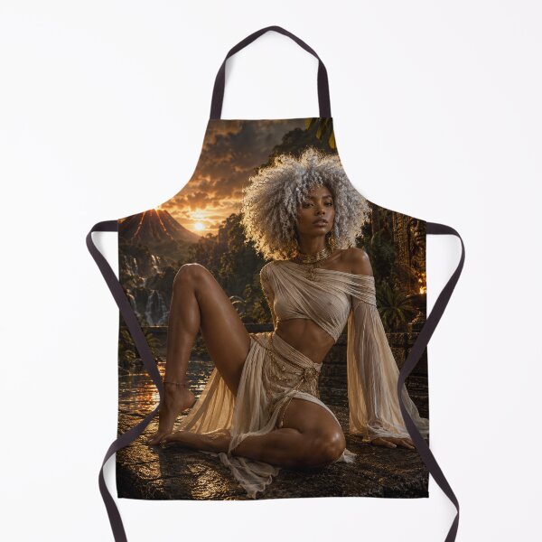 Item preview, Fantasy Volcano Goddess Wall Art | Tropical Temple Portrait | Cinematic Jungle Fantasy Print designed and sold by TedKentPhoto.