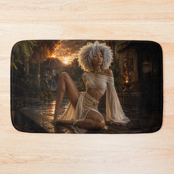 Item preview, Fantasy Volcano Goddess Wall Art | Tropical Temple Portrait | Cinematic Jungle Fantasy Print designed and sold by TedKentPhoto.