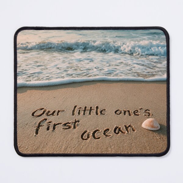 Item preview, Our Little Ones First Ocean Message in Beach Sand with Scallop Shell designed and sold by chase-thewave.