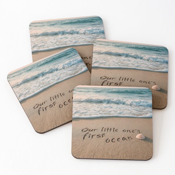 Item preview, Our Little Ones First Ocean Message in Beach Sand with Scallop Shell designed and sold by chase-thewave.