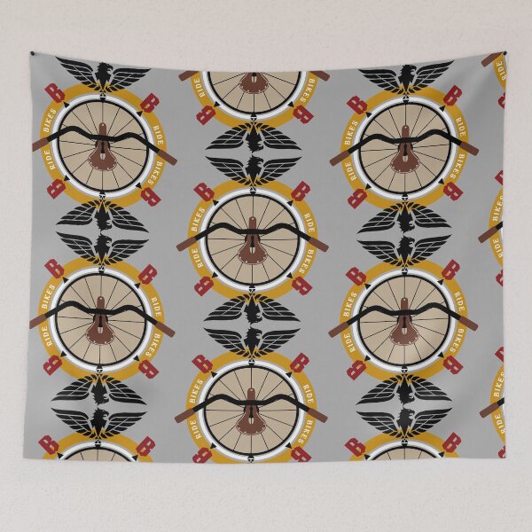 Item preview, CYCLING EAGLE PROPAGANDA STYLE BIKE ART designed and sold by Spokelore.