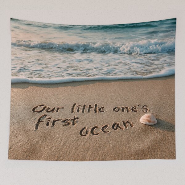 Item preview, Our Little Ones First Ocean Message in Beach Sand with Scallop Shell designed and sold by chase-thewave.