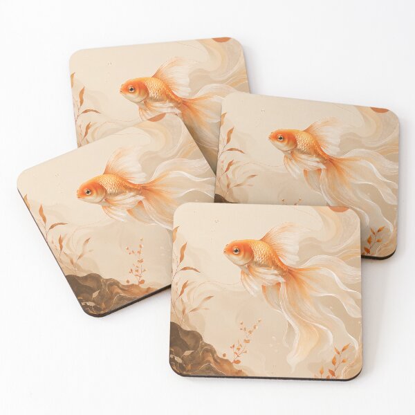 Item preview, Golden Dream Goldfish, Warm Earth Fantasy Art designed and sold by ms_illustration.