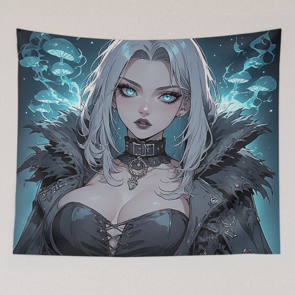 Item preview, Hot Halloween Anime Goth Girl Waifu 82 designed and sold by Your New Fixation.