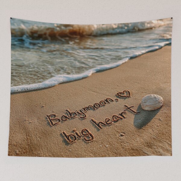 Item preview, Babymoon Big Heart Message in Sand with Clam Shell   designed and sold by chase-thewave.