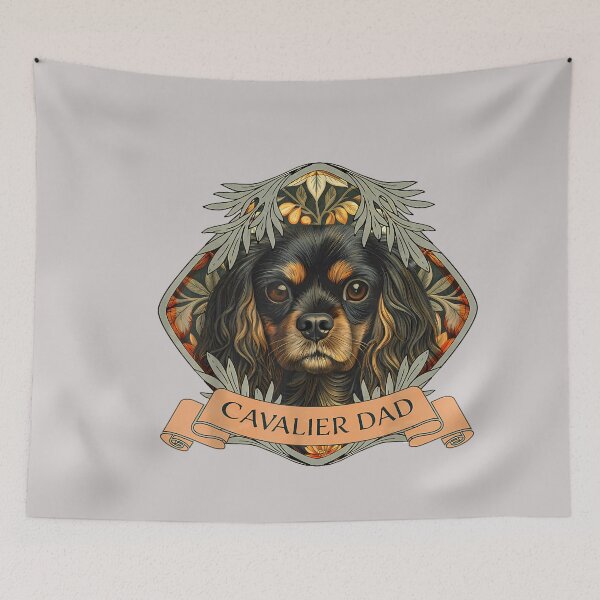 Item preview, Black and Tan Cavalier King Charles Spaniel Dad designed and sold by MabelWells.