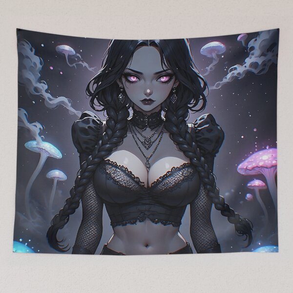 Item preview, Hot Halloween Anime Goth Girl Waifu 83 designed and sold by Your New Fixation.