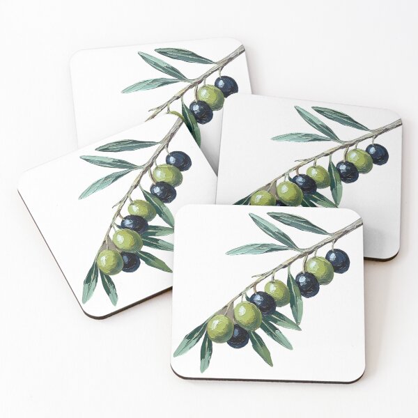 Item preview, Olive Branch Palette Knife Painting Mediterranean Botanical Art designed and sold by GymTanLaundry.