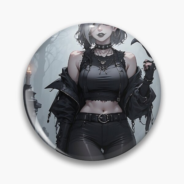 Item preview, Hot Halloween Anime Goth Girl Waifu 84 designed and sold by Your New Fixation.