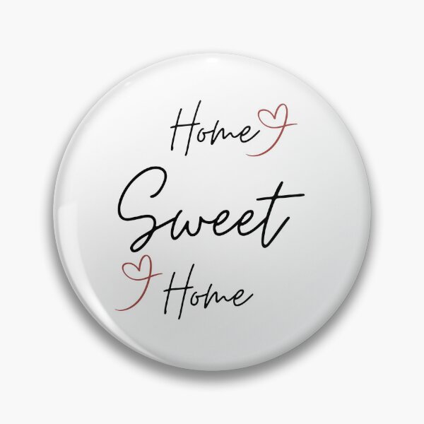 Item preview, Home sweet Home house decor pin button designed and sold by The Art Cove.