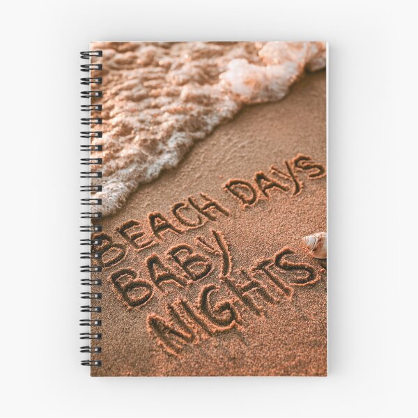 Item preview, Beach Days Baby Nights Message in Sand with Tiny Sea Snail Shell designed and sold by chase-thewave.