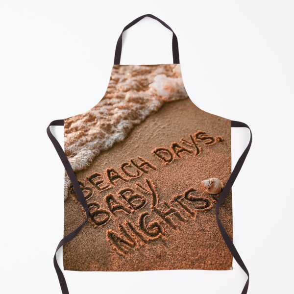 Item preview, Beach Days Baby Nights Message in Sand with Tiny Sea Snail Shell designed and sold by chase-thewave.