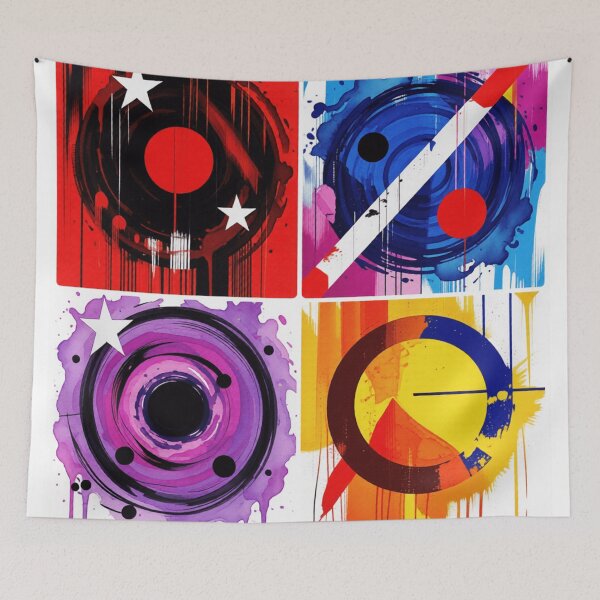 Item preview, cosmic pop geometry fluid colorful geometric abstract design designed and sold by SmashingDeals.
