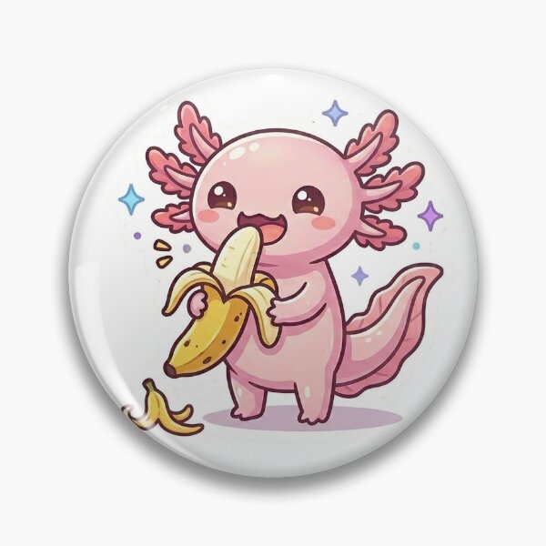 Item preview, Cute axolote eating banana designed and sold by CozyStudioJA.