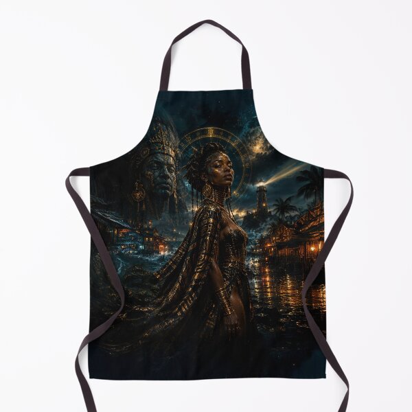 Item preview, Mystic African Goddess Night Art | Dark Fantasy Tropical Kingdom | Cinematic Mythology Wall Art designed and sold by TedKentPhoto.