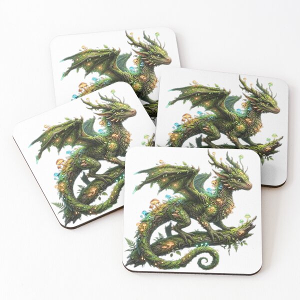 Item preview, Glowing Dragon Among Mushrooms designed and sold by Tiffany-Star.