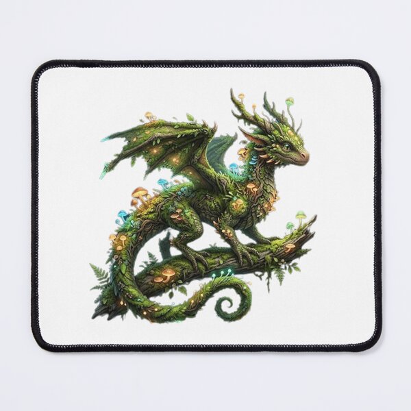 Item preview, Glowing Dragon Among Mushrooms designed and sold by Tiffany-Star.