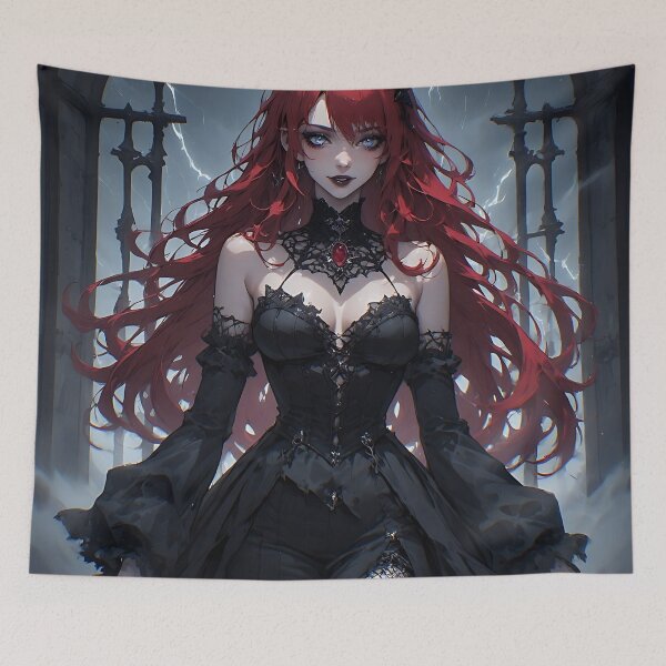 Item preview, Hot Halloween Anime Goth Girl Waifu 85 designed and sold by Your New Fixation.