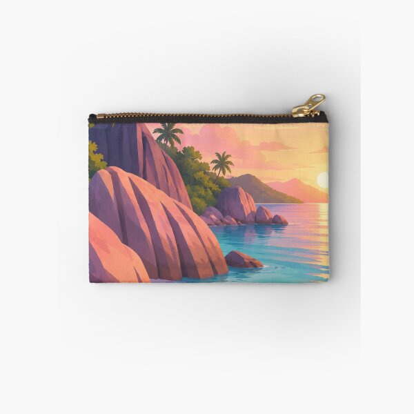 Item preview, La Digue Seychelles Sunrise Paradise designed and sold by Creative_Canvas.