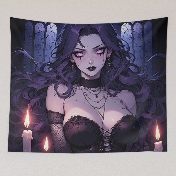 Item preview, Hot Halloween Anime Goth Girl Waifu 87 designed and sold by Your New Fixation.