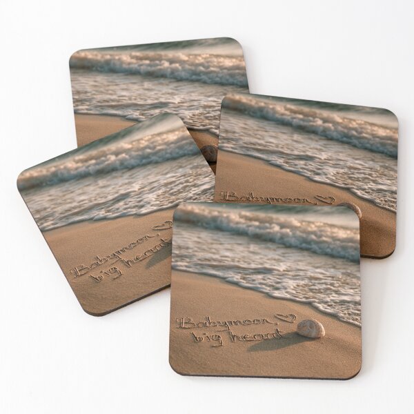 Item preview, Babymoon Big Heart Message On Sunset Shoreline designed and sold by chase-thewave.