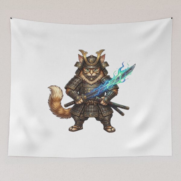 Item preview, Feline Samurai Sword Art designed and sold by Tiffany-Star.