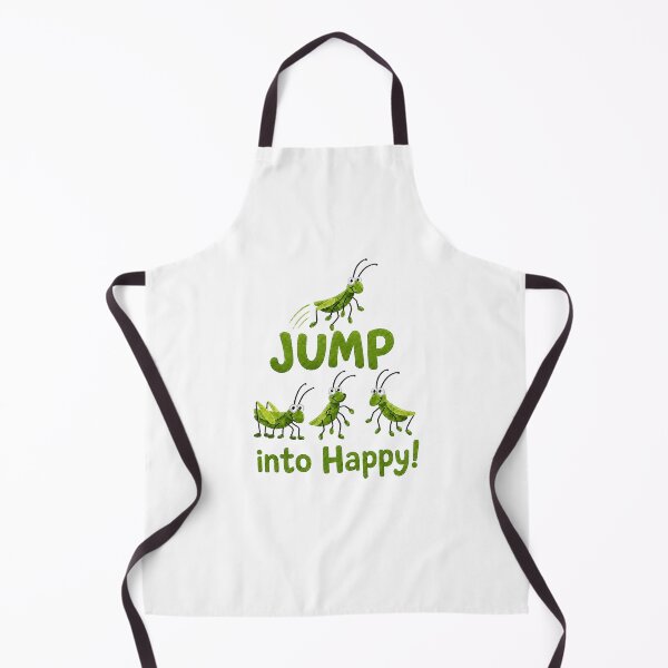 Item preview, Jump Into Happy – Playful Grasshopper Kids T-Shirt Design designed and sold by FunscapeHQ.
