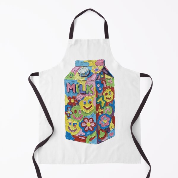 Item preview, Smiley Face Flower Milk Carton Palette Knife Painting Y2K Art designed and sold by GymTanLaundry.