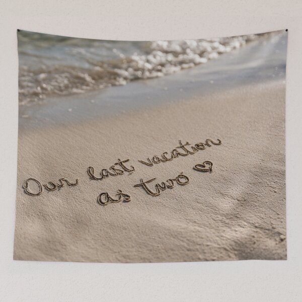 Item preview, Our Last Vacation As Two Sand Message babymoon designed and sold by chase-thewave.