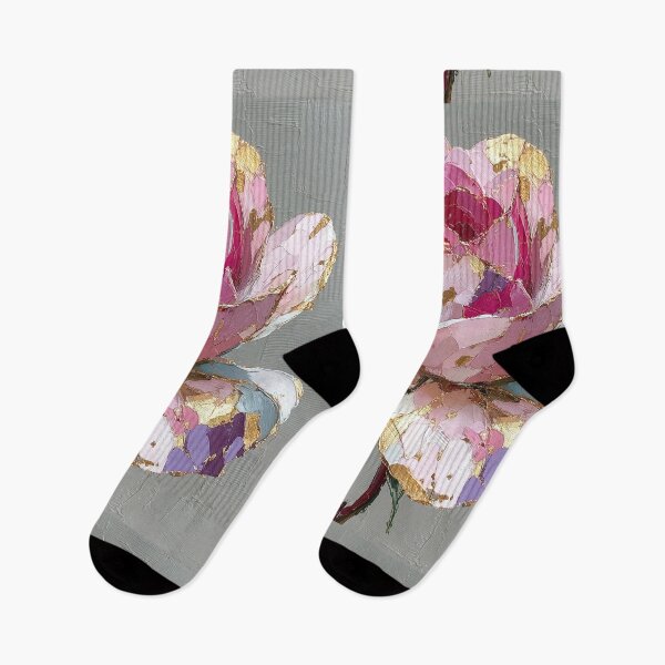Item preview, Textured Pink Rose with Gold Foil Accents designed and sold by colorful-white.