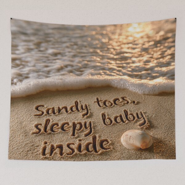 Item preview, Sandy Toes Sleepy Baby Inside Sand Writing designed and sold by chase-thewave.