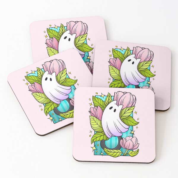 Item preview, Ghostly Feline Friend visits among the Tulips designed and sold by mcrow-creations.
