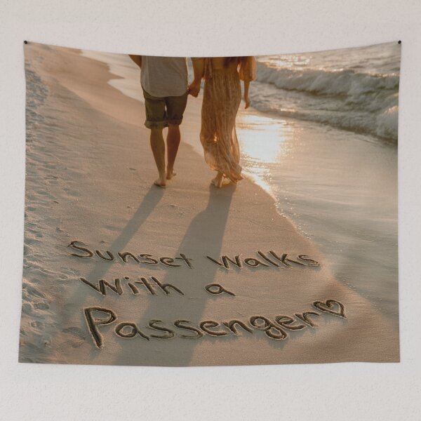 Item preview, Sunset Walks With A Passenger Sand Writing designed and sold by chase-thewave.