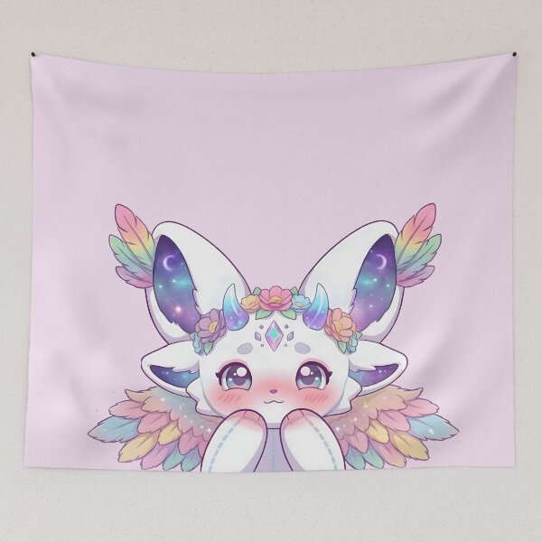 Item preview, Shy Moonwing Plushie designed and sold by StarlitNest.