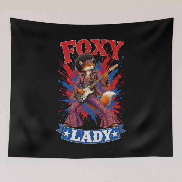 Item preview, Foxy Lady Retro Guitar Design designed and sold by FREENATION2026.
