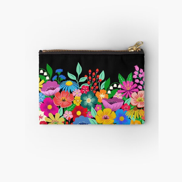 Item preview, Wildflower garden on black designed and sold by Jennifer Ladd.