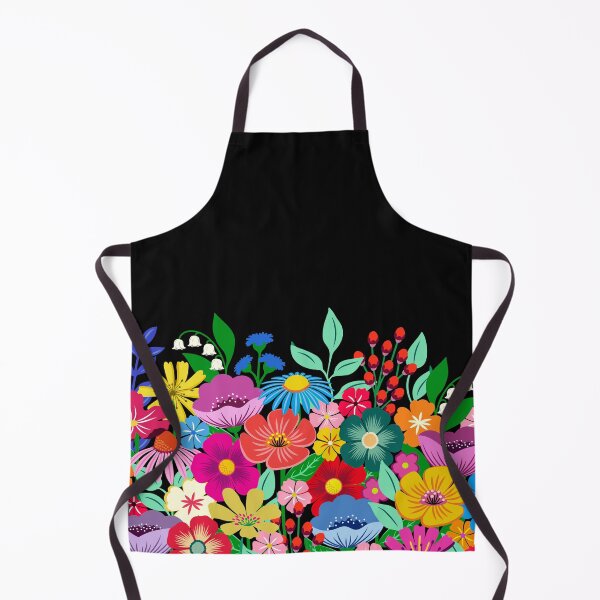 Item preview, Wildflower garden on black designed and sold by Jennifer Ladd.